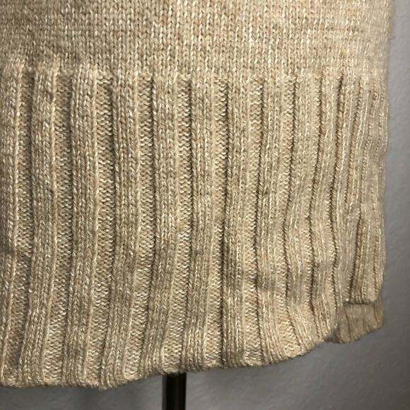 Yansi Fugel tan cream camel wool silk blend turtleneck sweater size Medium - Picture 4 of 16